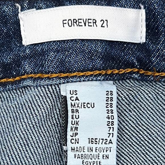 NWT Forever 21 High Rise Slim Fit Straight Leg Denim Jeans Size 28 - Picture 7 of 8